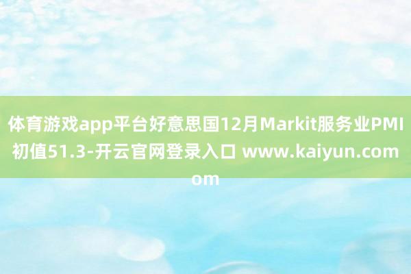 体育游戏app平台好意思国12月Markit服务业PMI初值51.3-开云官网登录入口 www.kaiyun.com